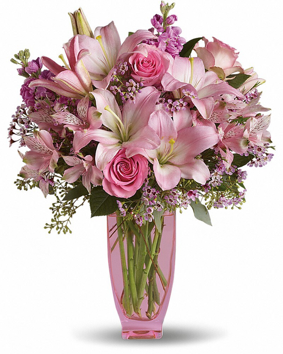 Pink Pink Bouquet With Pink Roses
